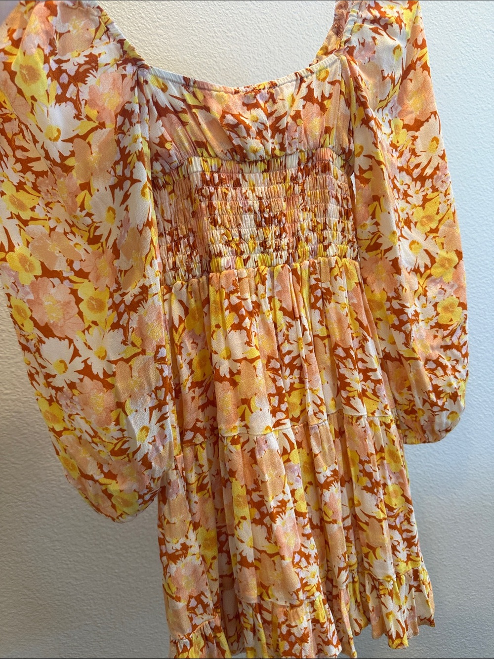 L*Space Cassidy Floral Smocked Mini Dress NWT XS